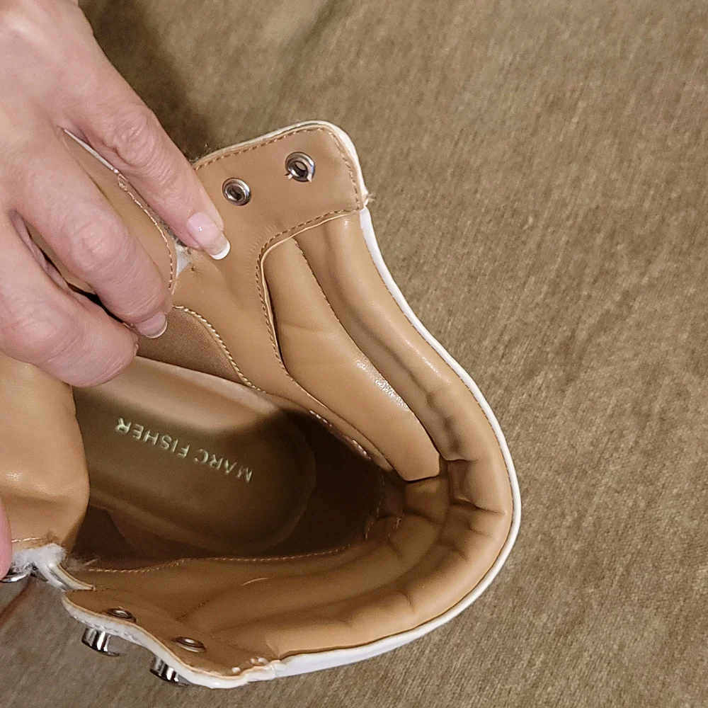 Marc Fisher MALLIE Lug Sole Sherpa Booties - Picture 13 of 16